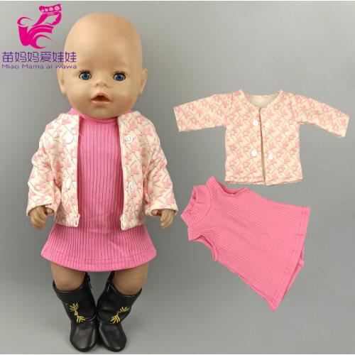 New Born Baby Doll Clothes Hooded Sweater for 18" Girl Doll Jacket Toys Doll Outfits