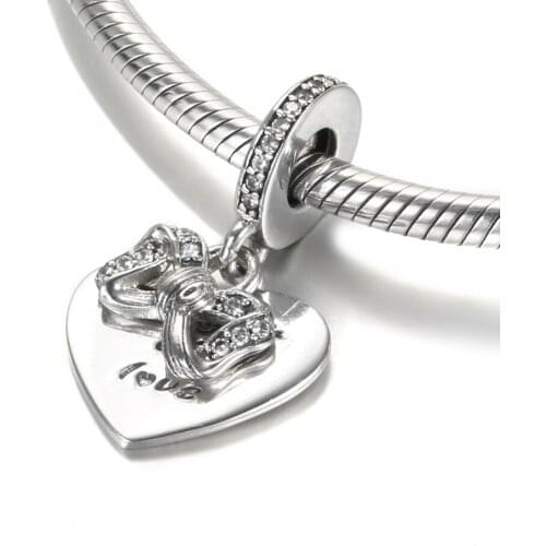 Authentic S925 Dangle Charm Gift of Love Pendant Bead fit Lady Bracelet Bangle Girl Birthday Gift DIY Jewelry