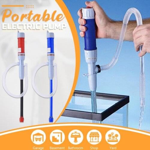 Portable Electric Pump Liquid Oil Transfer Pump Water Pump Powered Electric Outdoor Car Vehicle Fuel Gas Transfer Suction