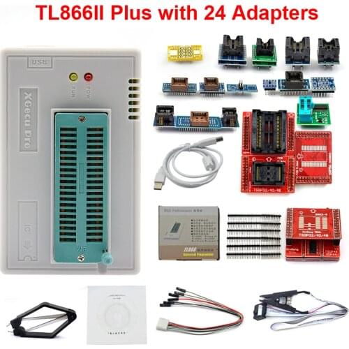 2019 Newest V8.51 TL866II Plus Universal Original minipro programmer TL866 nand flash AVR PIC Bios USB Programmer+28 pcs adapter