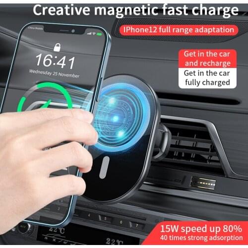 Magsafe wireless charger 15W Qi fast wireless charging car phone holder for iPhone 12 11/11 Pro Max 8Plus Samsung S10 Huawei P30