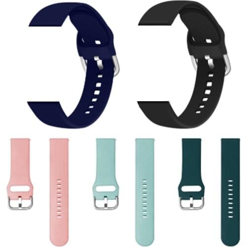 BOORUI Amazfit Strap Soft Silicone Watch Band replacement for Xiaomi Huami Amazfit Bip Strap with Metal Buckle Watch Strap 20mm