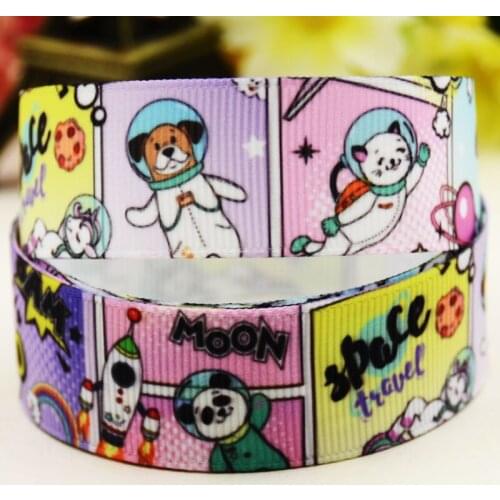 22mm 25mm 38mm 75mm Animal cartoon printed Grosgrain Ribbon party decoration 10 Yards X-04574