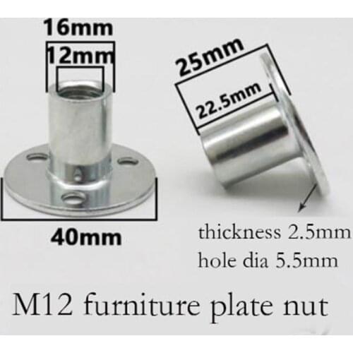 M12 bed round flange nut column lock palte fasten nut splint bolt nuts thicken large base board washer anchor