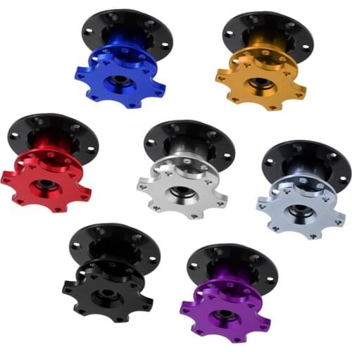 Universal Racing Steering Wheel Quick Release Hub Adapter Snap Off Boss Kit for 6-Hole Steering Wheel Hub