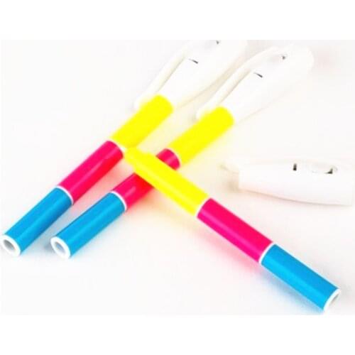 Magic 3 Colors UV Fluorescent Pen Light Combo Creative Stationery Invisible Ink Pen Stationery Office School Supplies Secret DIY