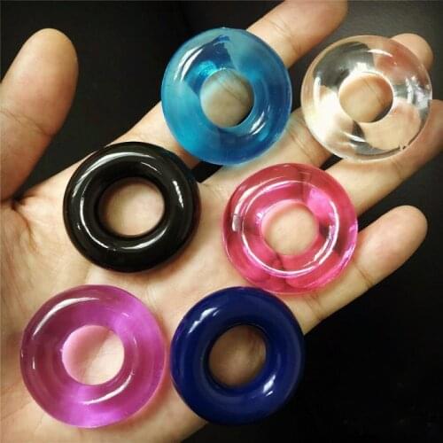 20Pcs/set Silicone Penis Ring Individual Package Male Sex Delay Ring Smooth Dick Ring Flexible Glue Cock Ring Sex Toys For Men