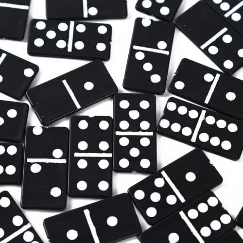 28pcs/set Plastic Domino Board Games Travel Funny Table Game Domino Toys Kid Children Educational Toys 1 Box For Children Gifts