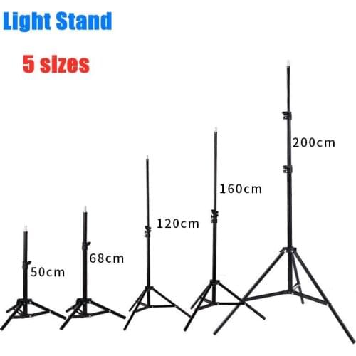 50/160/210CM studio adjustable light stand tripod with 1/4 screw head for flash umbrella reflector lighting light stand tripod
