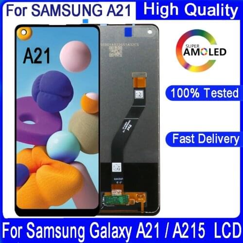 6.5“ NEW AMOLED For Samsung Galaxy A21 Lcd A215 SM-A215U LCD Display Touch Screen Digitizer Glass Assembly For samsung A21 lcd