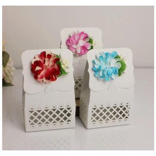 Free shipping Hollow Out Baby Shower Box Candy box Pearl Paper Gift Boxes Baby Birthday Party Favor Decoration 12pcs/lot