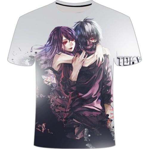 Classic AnimeTokyo Ghoul 3D Print T-shirt Unisex Summer Harajuku Cartoons Hip Hop Streetwear Funny Fashion Casual Cool Top Tees