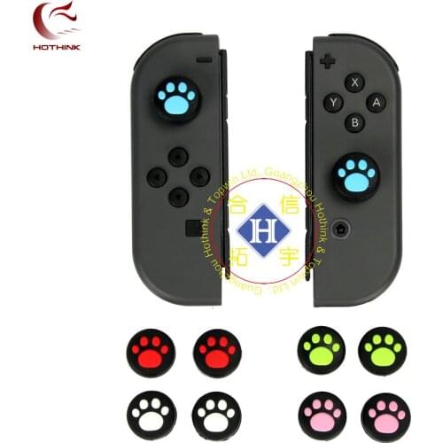 HOTHINK 4pcs Cute Heighten Joystick Caps Colorful Silicone Analog Grip Thumbstick button cover for Nintendo Switch NS nintend