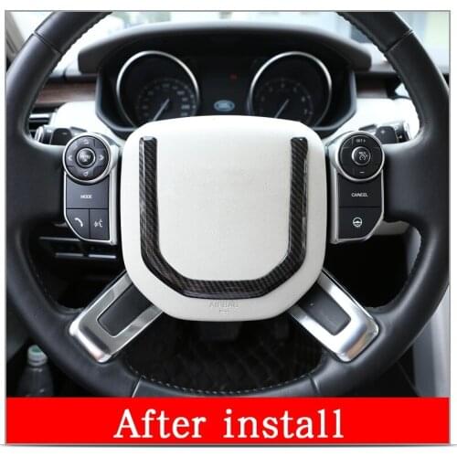 ABS Chrome Car Steering Wheel Sequin Trim For Land Rover Discovery 5 2017 For Range Rover Autobiography 15-17 Car-Styling Parts