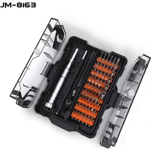 JAKEMY JM-8163 DIY Repair Tool 62 IN 1 Professional Precision S-2 Screwdriver Set with Unique Open Button for Electronics Repair