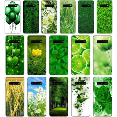 355FG Beautiful Emerald Green glitter Soft Silicone Tpu Cover Case for Samsung Galaxy A01 A10 M11 M21 S10 S20 J1 2016 Plus case