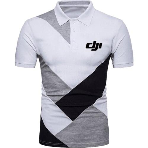 Dji Mavic Pilot 2021 Summer Comfortable T-shirt Short Sleeve Polo Shirt Fashion High Street Hip Hop Stitching T-shirts