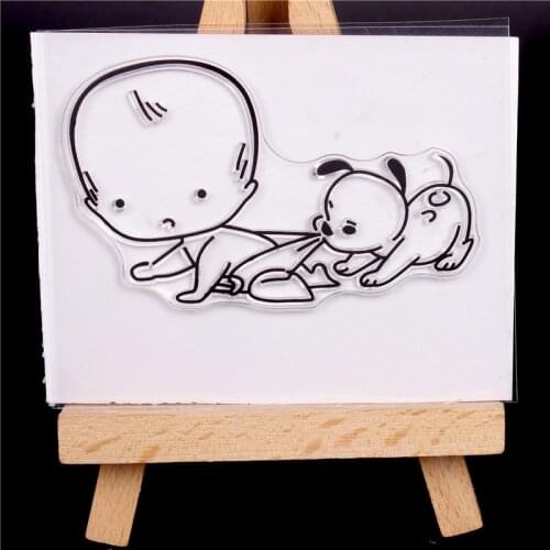 Cute Transparent Clear Silicone Stamps For DIY Scrapbooking Card Making Diy Photo Decorative Baby Dog Cartoon Stempel