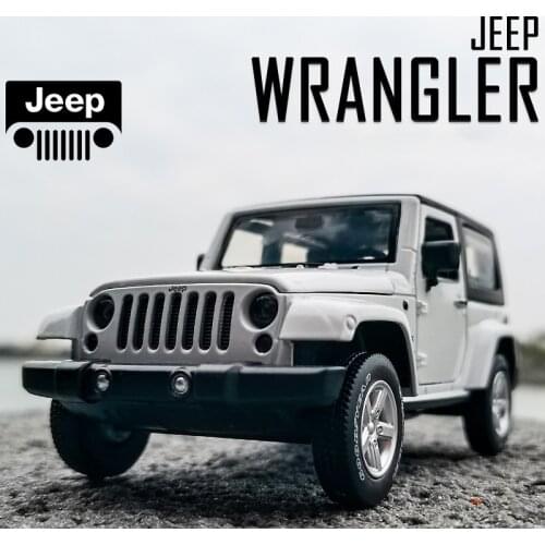 1:32 Jeep Wrangler Alloy Car Model Decoration Childrens Simulation Pull Back Toy Car Gift