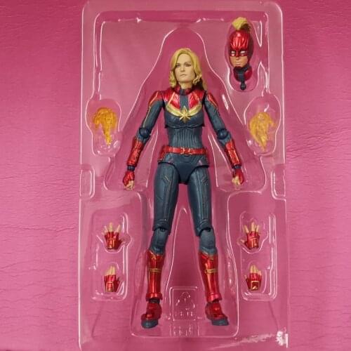 Marvel Heros Model Toys Movie Avengers Endgame Captain Marvel SHF Action Figure Collectibles PVC Dolls Gift Toy For Children