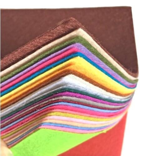 20-40 colors 1mm Non-woven Felt Fabric Polyester Cloth DIY Children Supplies for Sewing Dolls Crafts accessories 20-40pcs/set