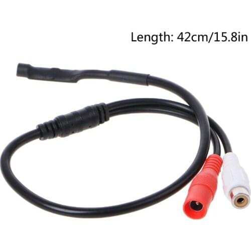 New Microphone Sensitive Audio Pickup Cable For CCTV Security Monitor DVR Camera 50LA