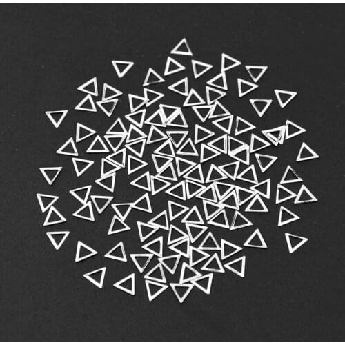 About 200pcs 5*5mm Silver Metal Nail Art Nail Art Decoration Triangle Studs Tips DIY Nail Polish 290211
