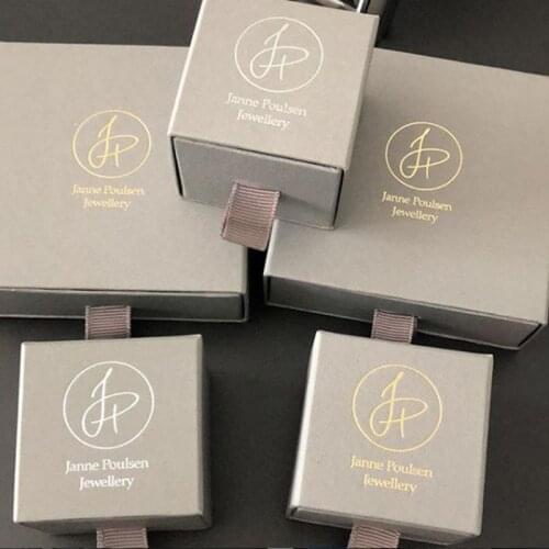 Wholesale 500pcs/lot Custom Logo Cardboard Drawer Box Jewelry Gift Packaging Ring Necklace Earring Boxes