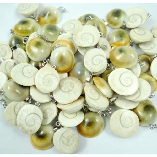 Wholesale natural stone Snails Pendants charms animal pendants Jewelry Accessories Natural shell 12Pcs/lot Free shipping