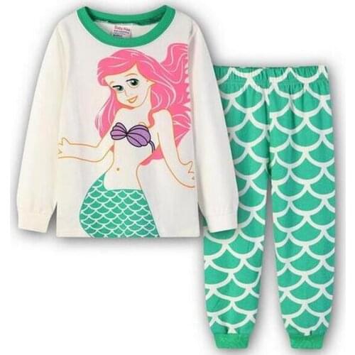 Pure Cotton Toddler Pajamas Princess Kid Clothes Cotton Pyjama For Girls Sleepwear Nightwear For Home Night Suit For Kids Heart