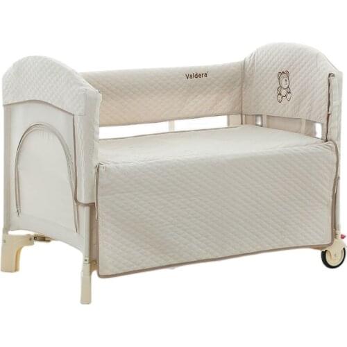 Pure color crib portable folding crib newborn shaker Multifunctional childrens mosaic bed