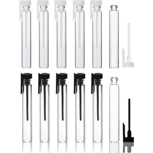 1000pcs/lot Wholesale 3ml Empty Perfume Sample Vial Glass Test Bottle with PE Stopper Small Glass Perfume Tube