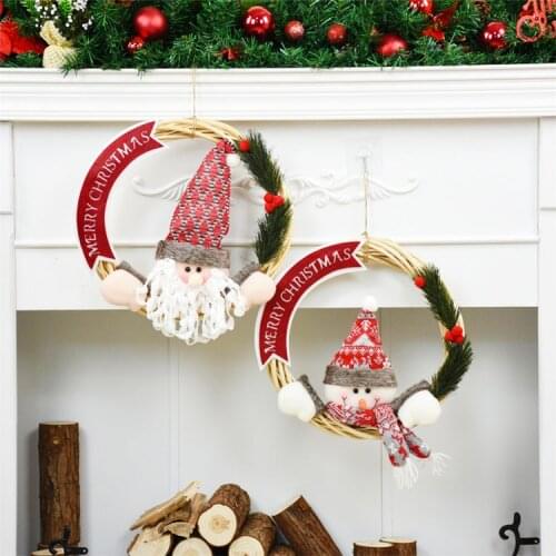 Christmas Decorations Christmas Wreaths Old Man Snowman Elf Home Decoration Christmas Gifts Wall Ornaments Home Decor Navidad