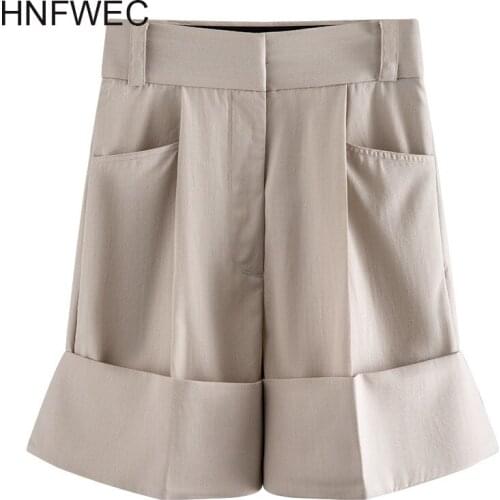 2020 new spring and summer fashion women clothing half length pants pocket T981