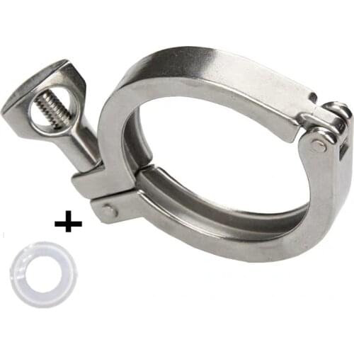 1pcs 1" - 10" 304 Sanitary Stainless Steel Fitting Ferrule O/D 25mm-268mm Tri Clamp Clamps Clover For Homebrew Diary Product