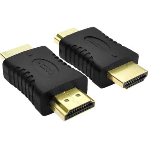 1 pcs HDMI To HDMI Male to Male Adapter Plug HDMI Cable Extension Cord Connector Gold Plated HDMI Adapter For 1080P HDTV
