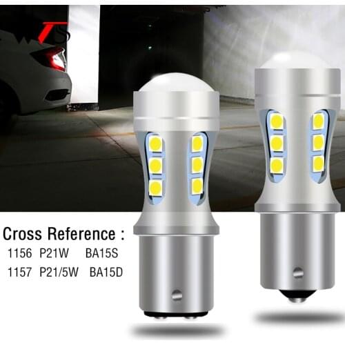 1156 BA15S P21W LED Reverse Bulb Canbus Car No Error 1157 BAY15D P21/5W Brake Lamp Turn Signal Lights White 12-24V Super Bright