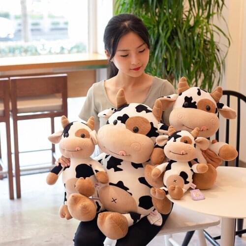 2020 New Cute Cow Plush Toy Kawaii Cattle Plush Stuffed Animals Cattle Soft Doll Girl Kids Toys Birthday Gift for Children