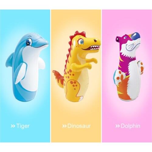 3D Inflatable Animal Punching Boxing Sandbag Children Puzzle Toys Boxing Training Tumbler Bags Stress Relief Toy forKids Fitness