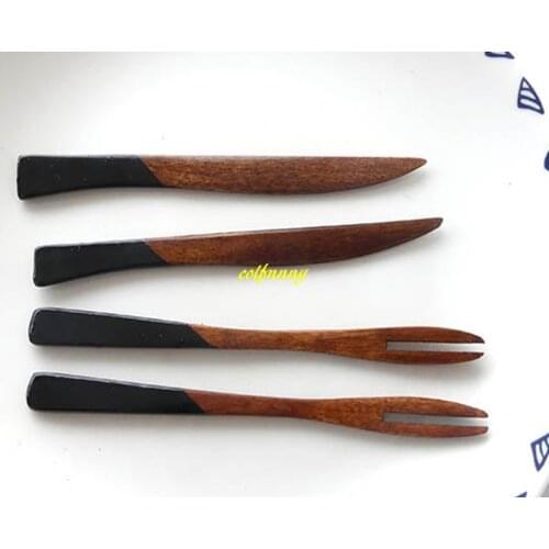 500pcs/lot Fast Shipping 12*1cm Natural Wooden Butter Knife Pastry Cream Cheese Butter Cake Knife 13x1cm Wood Fruit Fork