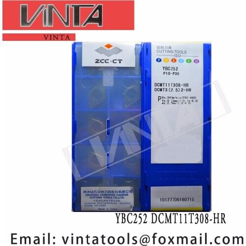 Free shipping high quality 10pcs/lots YBC252 YBC251 YBD152 YBC152 DCMT11T308-HR cnc carbide turning inserts cutting blade tools