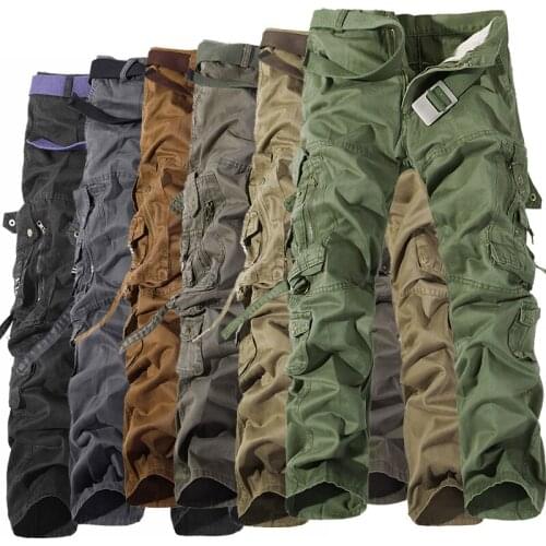 Fashion Cargo Pants Tactical Trousers Men Sweatpants High Quality Casual Cotton Military Sweat Man Joggers Camouflage Plus Size