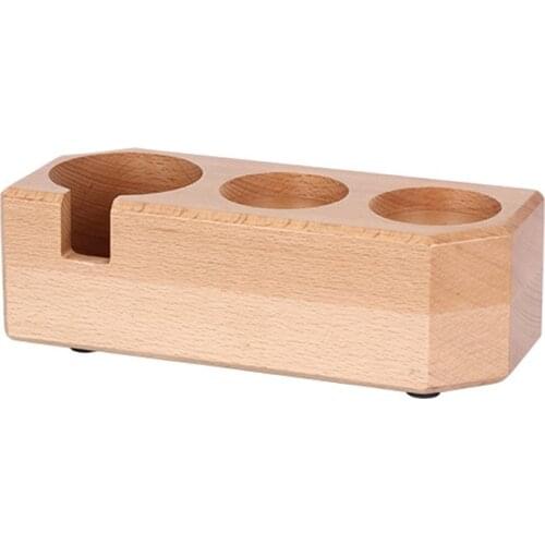 Coffee Filter Tamper Holder Solid Wood Espresso Tamper Mat Stand Coffee Maker Support Base Rack Coffee Accessories For Barista