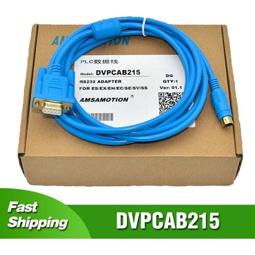 DVPCAB215 for Delta DVP PLC Programming Cable Download Line PC-DVP Serial RS232 Interface Magentic Ring Protection