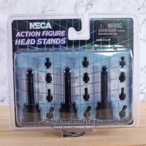 NECA Action Figure Head Display Stands Black 3 Pack Other Figures Brinquedos Figurals Accessories Collection Model Gift