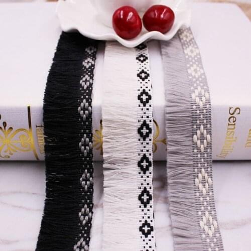 1Yards Cotton Fringe Tassel Trim Lace Ribbon Cord Braided silk tassel fringe trim Sewing Sheet Curtains Accessories trimmings