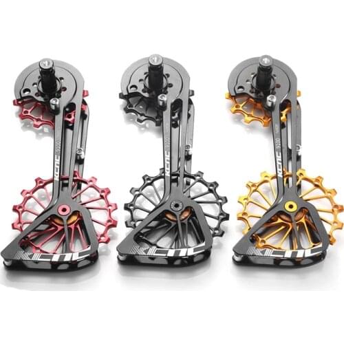 KCNC Road Bicycle Bike Oversized Pulley Cage OSPW for Sh1Mano R8000,R8020,R8050,R8070,R9100,R9150,R9170 Black Red Gold 12-16T KC