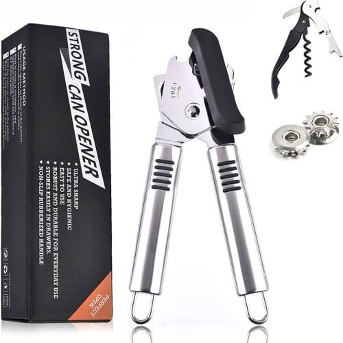 Can Opener Manual Lid Lifter Smooth Edges Stainless Steel Non-Sprained Kitchen Beer Cover Lifter Tools