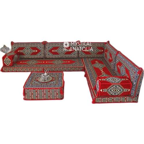 L Shape Arabic Corner Floor Seating Sofa Majlis Cushions Oriental Jalsa Bench Area Traditional Arab Sofas Furniture Toshak