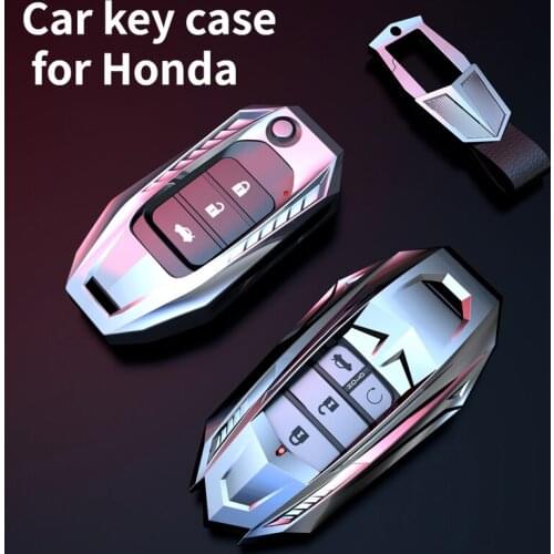 Mutips Zinc Alloy Car Remote Key Case Cover For Honda Civic Accord Pilot CRV HR-V City Odyssey Fit Freed 2016 2017 2018 2019